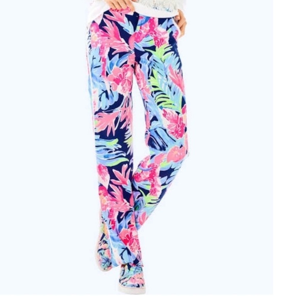 Lilly Pulitzer Pants - Lilly Pulitzer Madeira Floral Print Pants Size 4